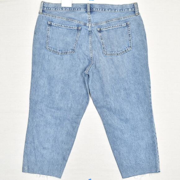NEW Old Navy Women's Slouchy Straight Jeans High Rise Cotton Blend Blue Size 20 - Picture 3 of 8